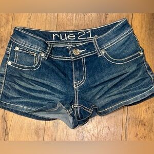 Rue21 Dark Blue Denim Shorts